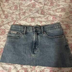 Calvin Klein Women's Light Blue Mini Skirt